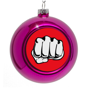 Punch, Purple Christmas tree ornament bauble 8cm