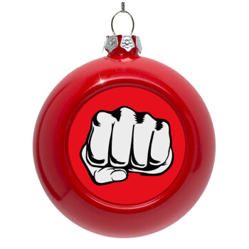 Punch, Red Christmas tree ornament bauble 8cm