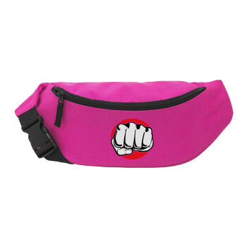 Punch, Unisex waist bag (banana) in PINK color with 2 pockets