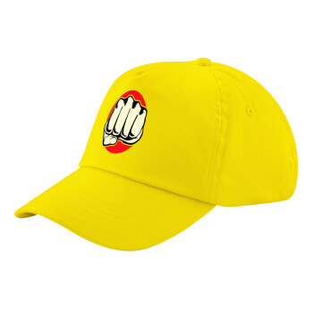 Punch, Child's Baseball Cap, 100% Cotton Twill, Yellow (COTTON, CHILD, UNISEX, ONE SIZE)