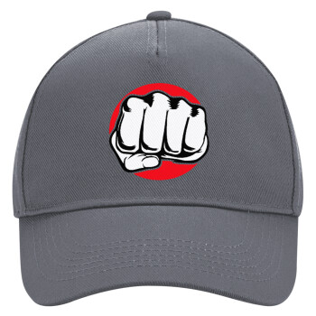 Punch, Ultimate Adult Hat Grey, (100% COTTON DRILL, ADULT, UNISEX, ONE SIZE)