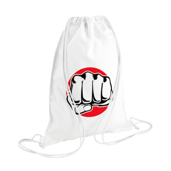 Punch, Τσάντα πλάτης πουγκί GYMBAG λευκή (28x40cm)