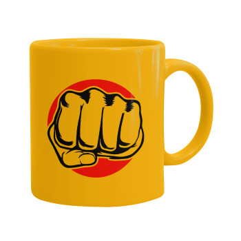 Punch, Ceramic coffee mug yellow, 330ml (1pcs)