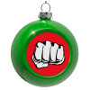 Green Christmas tree ornament bauble 8cm