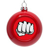 Red Christmas tree ornament bauble 8cm