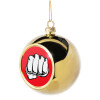 Golden Christmas tree ball ornament 8cm