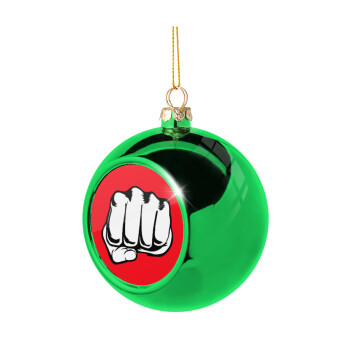 Punch, Green Christmas tree ornament ball 8cm