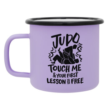 Judo Touch Me And Your First Lesson Is Free, Κούπα Μεταλλική εμαγιέ ΜΑΤ Light Pastel Purple 360ml