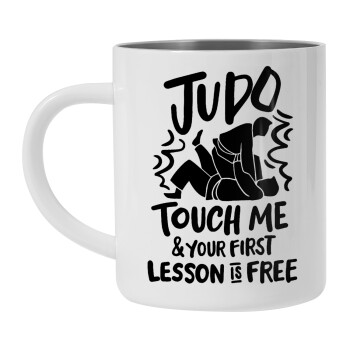 Judo Touch Me And Your First Lesson Is Free, Mug Stainless steel double wall 450ml