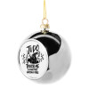 Silver 8cm Christmas tree ball ornament