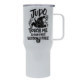 Judo Touch Me And Your First Lesson Is Free, Tumbler με καπάκι, διπλού τοιχώματος (θερμό) 750L