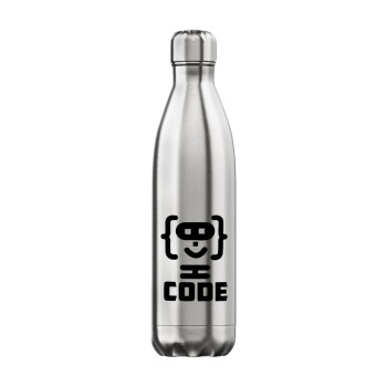 Code Heroes symbol, Inox (Stainless steel) hot metal mug, double wall, 750ml