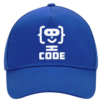 Code Heroes symbol, Ultimate Adult Hat BLUE, (100% COTTON DRILL, ADULT, UNISEX, ONE SIZE)