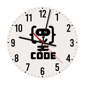 Code Heroes symbol, Ρολόι τοίχου ξύλινο (30cm)
