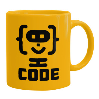Code Heroes symbol, Κούπα, κεραμική κίτρινη, 330ml (1 τεμάχιο)