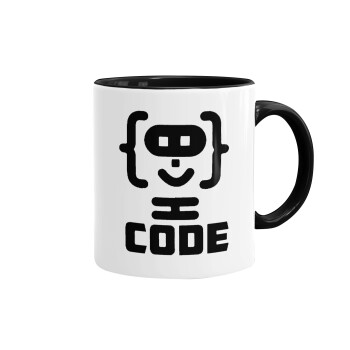 Code Heroes symbol, Mug colored black, ceramic, 330ml