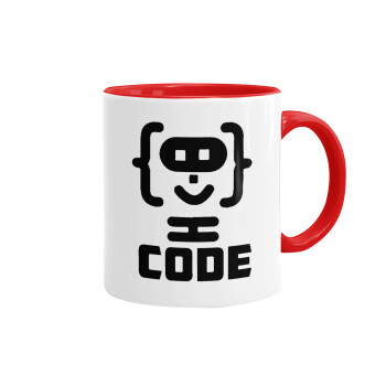 Code Heroes symbol, Mug colored red, ceramic, 330ml