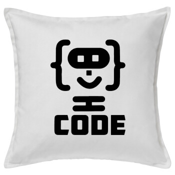 Code Heroes symbol, Sofa cushion White 50x50cm includes filling