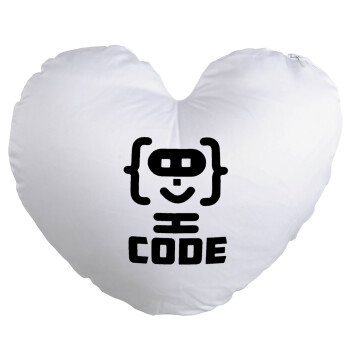 Code Heroes symbol, Μαξιλάρι καναπέ καρδιά 40x40cm περιέχεται το  γέμισμα