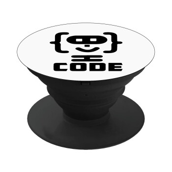 Code Heroes symbol, Phone Holders Stand  Black Hand-held Mobile Phone Holder