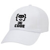 Adult Baseball Cap White 5-panel (POLYESTER, ADULT, UNISEX, ONE SIZE)