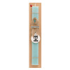 Easter Set, wooden keychain & aromatic flat Easter candle (30cm) (TURQUOISE)