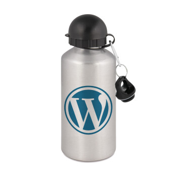 Wordpress, Metallic water jug, Silver, aluminum 500ml