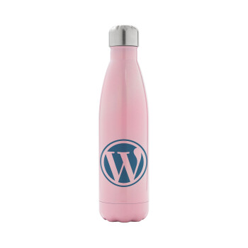 Wordpress, Metal mug thermos Pink Iridiscent (Stainless steel), double wall, 500ml