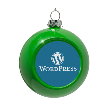 Wordpress, Green Christmas tree ornament bauble 8cm