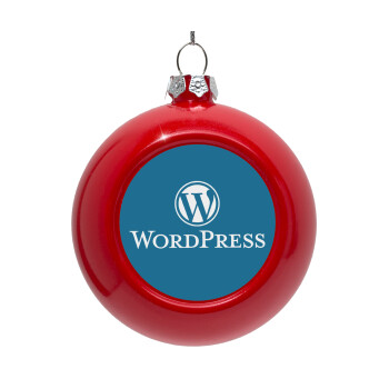 Wordpress, Στολίδι Χριστουγεννιάτικη μπάλα δένδρου Κόκκινη 8cm