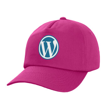 Wordpress, Καπέλο παιδικό Baseball, 100% Βαμβακερό Twill, Φούξια (ΒΑΜΒΑΚΕΡΟ, ΠΑΙΔΙΚΟ, UNISEX, ONE SIZE)
