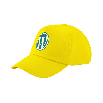 Wordpress, Child's Baseball Cap, 100% Cotton Twill, Yellow (COTTON, CHILD, UNISEX, ONE SIZE)