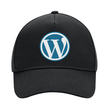 Wordpress, Καπέλο Ενηλίκων Ultimate ΜΑΥΡΟ, (100% ΒΑΜΒΑΚΕΡΟ DRILL, ΕΝΗΛΙΚΩΝ, UNISEX, ONE SIZE)