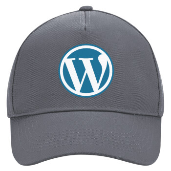 Wordpress, Ultimate Adult Hat Grey, (100% COTTON DRILL, ADULT, UNISEX, ONE SIZE)