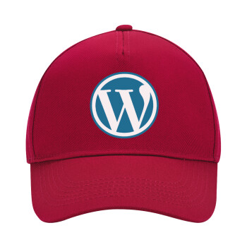 Wordpress, Adult Ultimate Hat RED, (100% COTTON DRILL, ADULT, UNISEX, ONE SIZE)