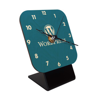 Wordpress, Quartz Table clock in natural wood (10cm)