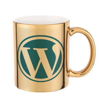 Wordpress, Mug ceramic, gold mirror, 330ml