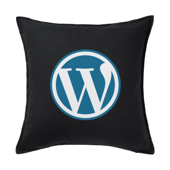 Wordpress, Sofa cushion black 50x50cm includes filling