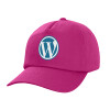 Children's Baseball Cap, 100% Cotton Twill, Fuchsia (COTTON, CHILDREN'S, UNISEX, ONE SIZE)