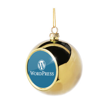 Wordpress, Golden Christmas tree ball ornament 8cm