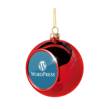 Wordpress, Χριστουγεννιάτικη μπάλα δένδρου Κόκκινη 8cm