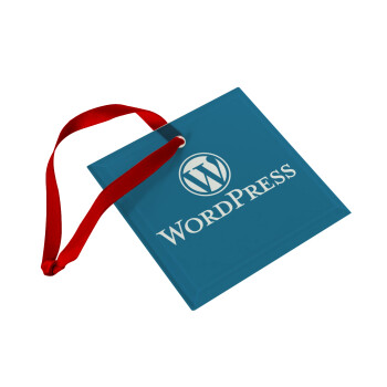 Wordpress, Χριστουγεννιάτικο στολίδι γυάλινο τετράγωνο 9x9cm