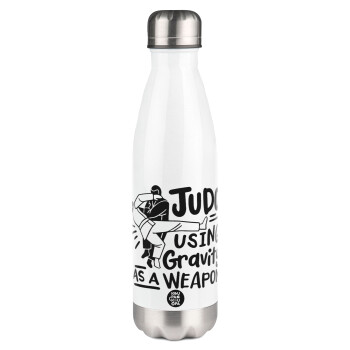 Judo using gravity as a weapon, Metal mug thermos White (Stainless steel), double wall, 500ml