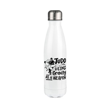Judo using gravity as a weapon, Metal mug thermos White (Stainless steel), double wall, 500ml
