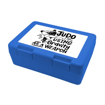 Judo using gravity as a weapon, Children's cookie container BLUE 185x128x65mm (BPA free plastic)