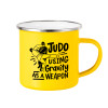 Yellow Enamel Metallic Cup 360ml