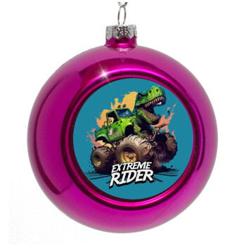 Extreme rider Dyno, Purple Christmas tree ornament bauble 8cm