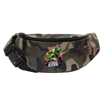 Extreme rider Dyno, Unisex waist bag (banana) in Jungle camouflage color with 2 pockets