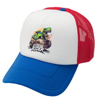 Extreme rider Dyno, Καπέλο Ενηλίκων Soft Trucker με Δίχτυ Red/Blue/White (POLYESTER, ΕΝΗΛΙΚΩΝ, UNISEX, ONE SIZE)