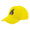 Child's Baseball Cap, 100% Cotton Twill, Yellow (COTTON, CHILD, UNISEX, ONE SIZE)